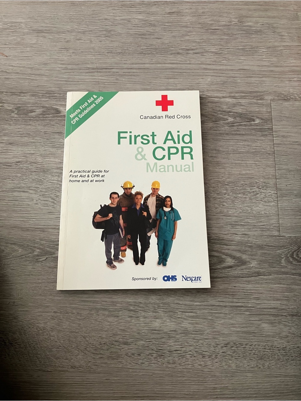 3/$15 Canadian Red Cross First Aid & CPR Manual - White with Green Text